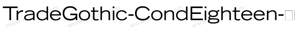 TradeGothic-CondEighteen字体转换