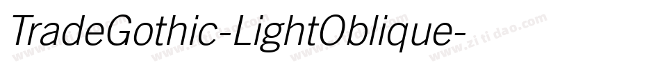 TradeGothic-LightOblique字体转换