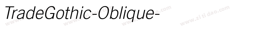 TradeGothic-Oblique字体转换