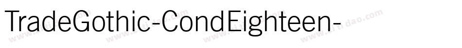 TradeGothic-CondEighteen字体转换