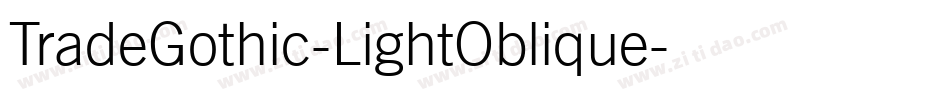 TradeGothic-LightOblique字体转换
