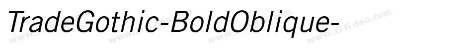 TradeGothic-BoldOblique字体转换
