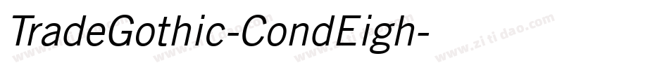 TradeGothic-CondEigh字体转换