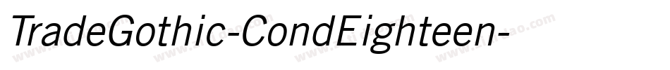TradeGothic-CondEighteen字体转换