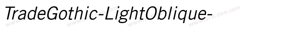 TradeGothic-LightOblique字体转换
