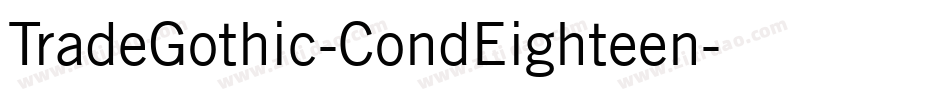 TradeGothic-CondEighteen字体转换