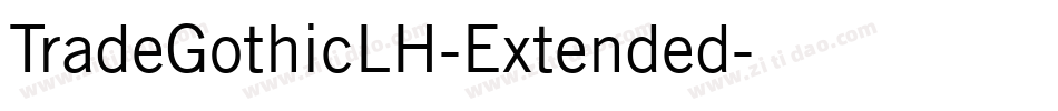 TradeGothicLH-Extended字体转换