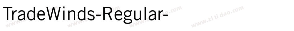 TradeWinds-Regular字体转换