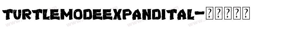 turtlemodeexpandital字体转换