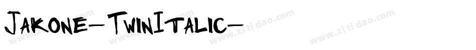 Jakone-TwinItalic字体转换