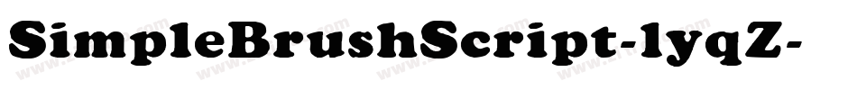 SimpleBrushScript-lyqZ字体转换