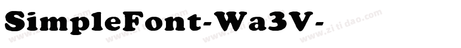 SimpleFont-Wa3V字体转换