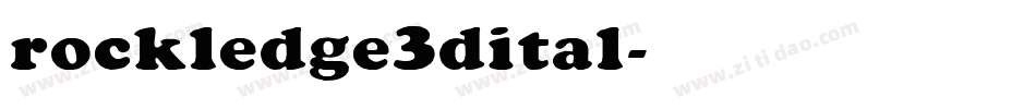 rockledge3dital字体转换