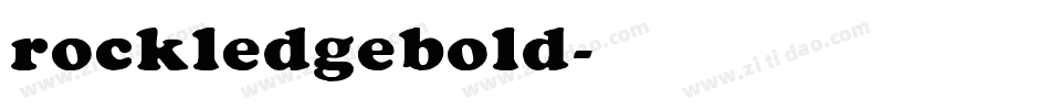 rockledgebold字体转换