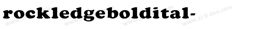 rockledgeboldital字体转换