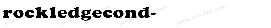 rockledgecond字体转换