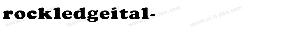 rockledgeital字体转换