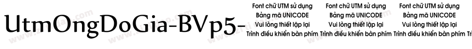 UtmOngDoGia-BVp5字体转换