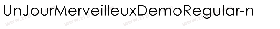 UnJourMerveilleuxDemoRegular-nRvag字体转换