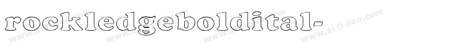 rockledgeboldital字体转换