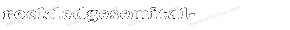 rockledgesemital字体转换