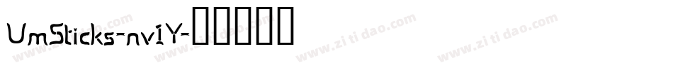 UmSticks-nv1Y字体转换