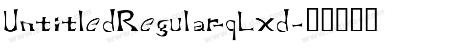 UntitledRegular-qLxd字体转换