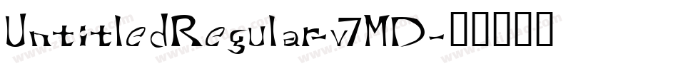UntitledRegular-v7MD字体转换