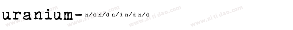 uranium字体转换