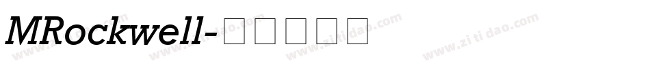 MRockwell字体转换