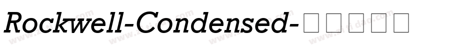 Rockwell-Condensed字体转换