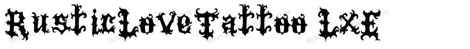 RusticLoveTattoo-LxE4字体转换