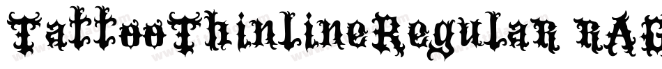 TattooThinlineRegular-rAG7字体转换