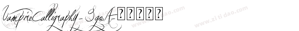 VampireCalligraphy-GgoA字体转换