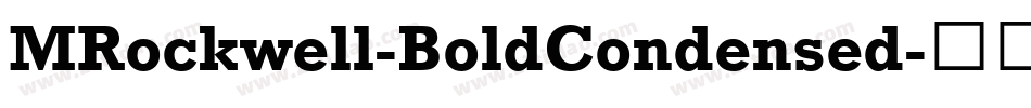 MRockwell-BoldCondensed字体转换