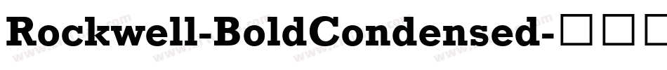 Rockwell-BoldCondensed字体转换