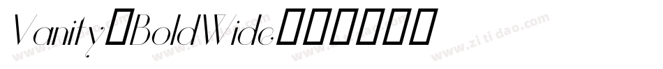 Vanity-BoldWide字体转换