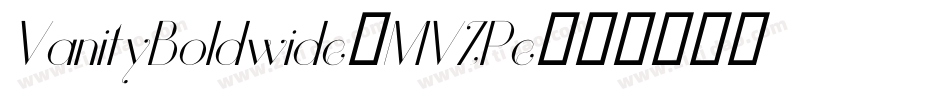 VanityBoldwide-MVZPe字体转换