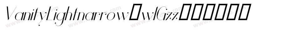 VanityLightnarrow-w1Gzz字体转换