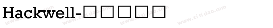 Hackwell字体转换