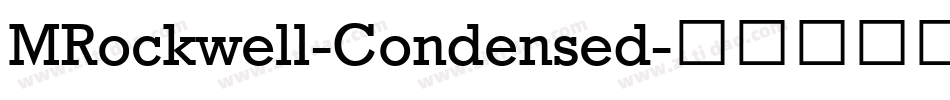 MRockwell-Condensed字体转换