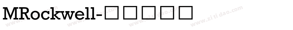 MRockwell字体转换