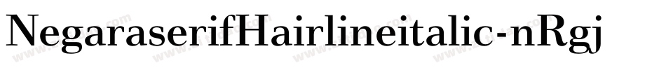 NegaraserifHairlineitalic-nRgjJ字体转换