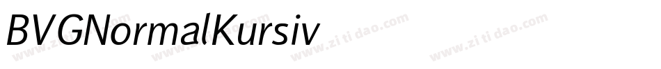 BVGNormalKursiv字体转换