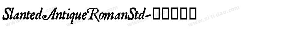 SlantedAntiqueRomanStd字体转换