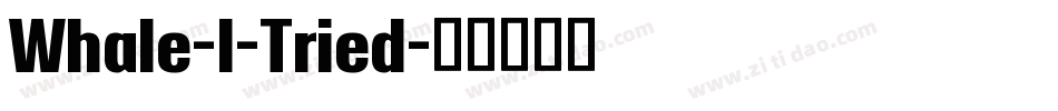 Whale-I-Tried字体转换