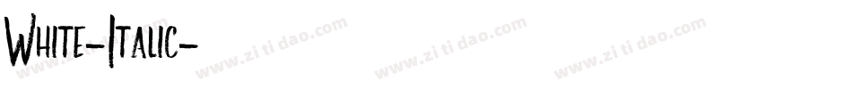 White-Italic字体转换
