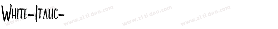 White-Italic字体转换