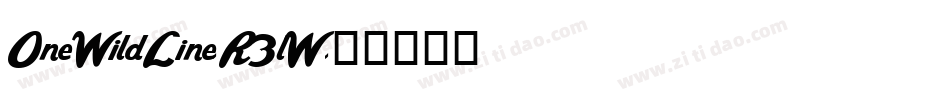 OneWildLine-R3lW字体转换