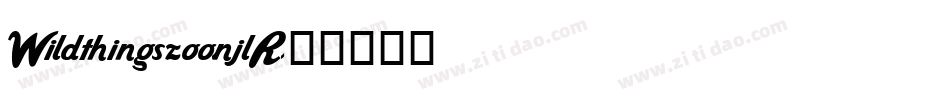 Wildthingszoo-njlR字体转换